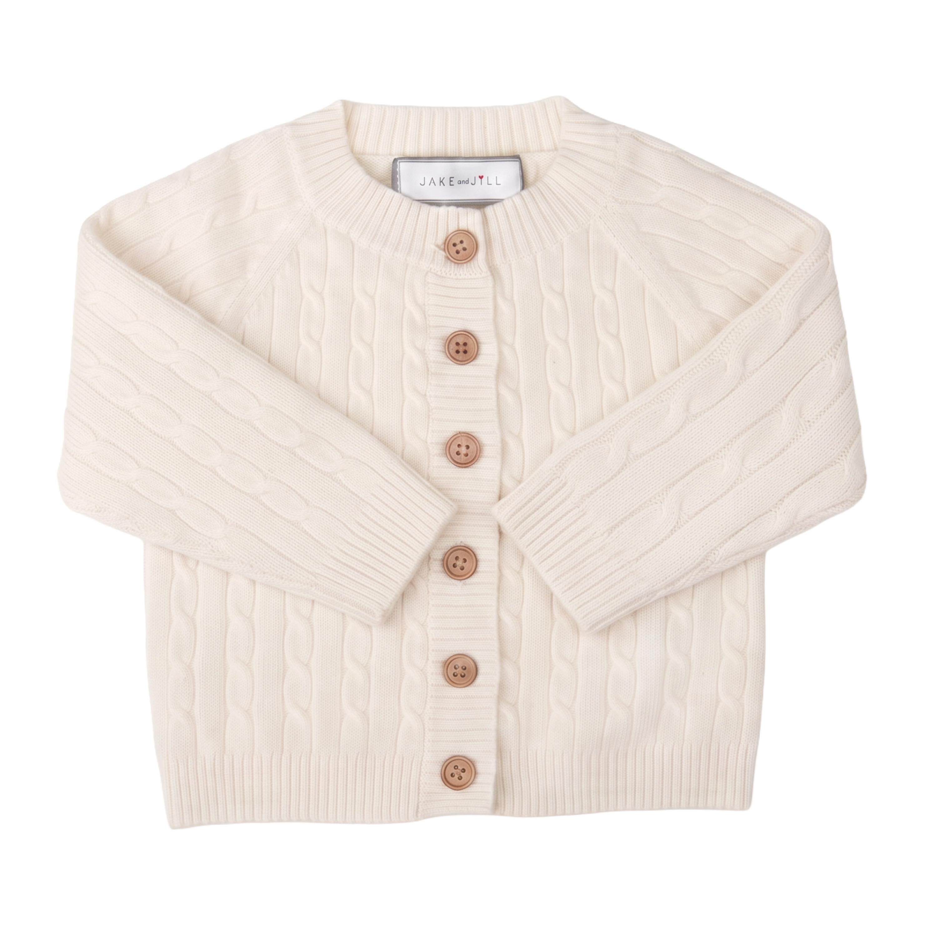 Jake and Jill Beige 100% Cashmere Cardigan