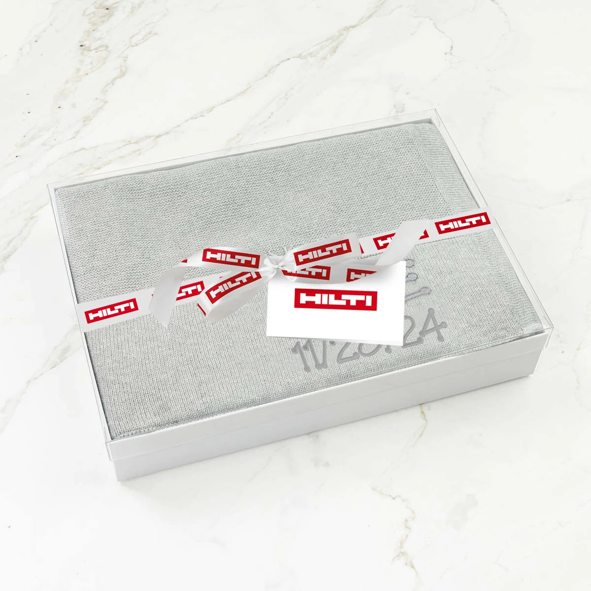 Embroidered Blanket - Grey (Hilti)