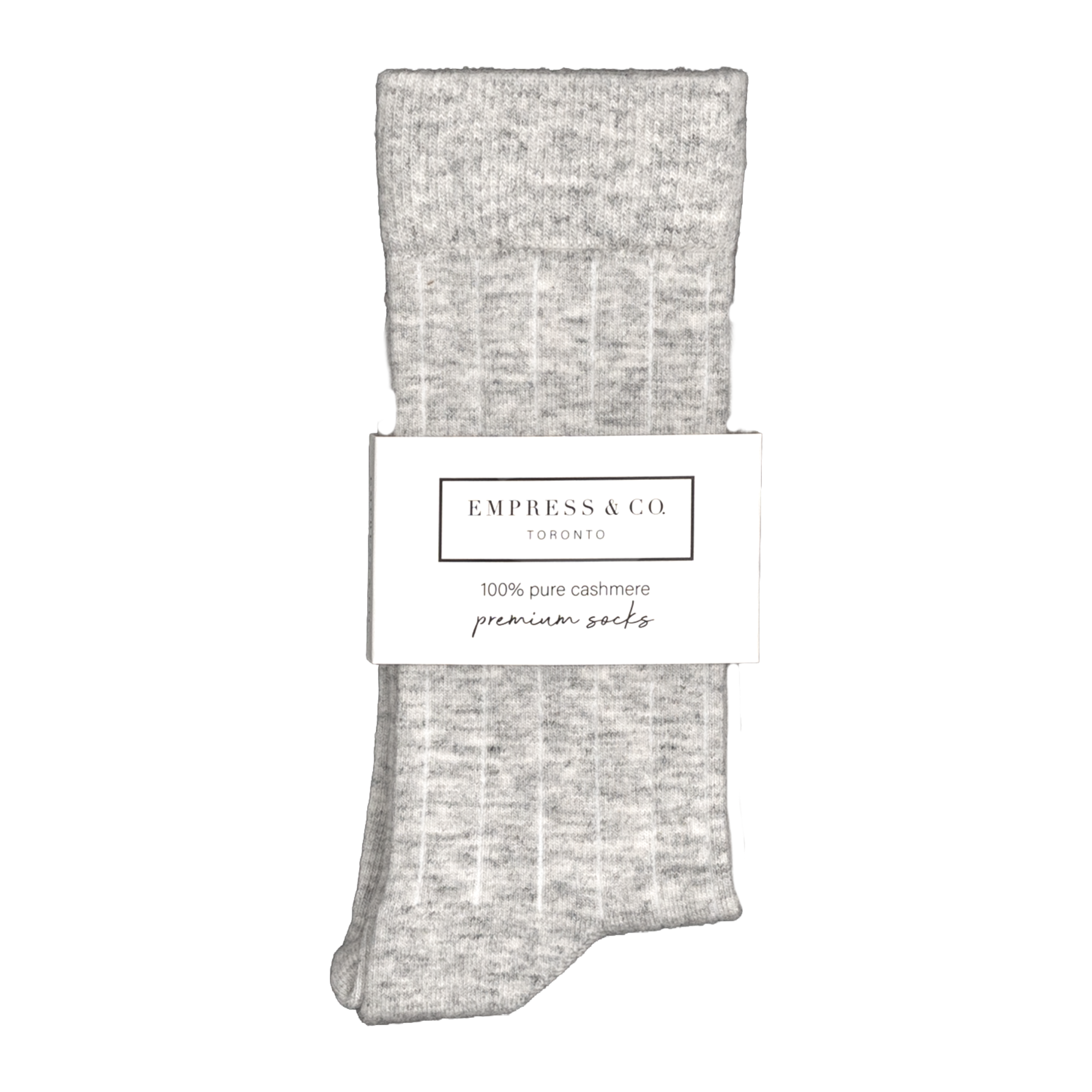 100% Grey Cashmere Socks