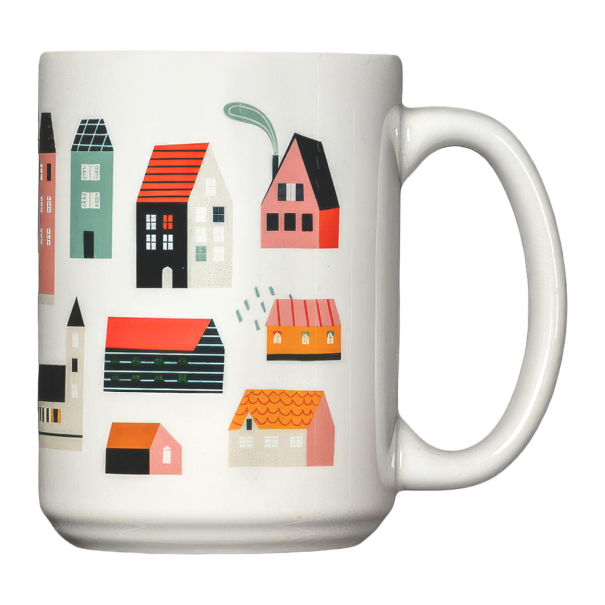 14 oz. House Pattern Coffee Mug