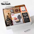 The Let's Do Brunch, a gourmet gift box featuring  Mini Waffle Maker, Mimi and Liloo Pancake Mix and Breakfast Essentials items. 