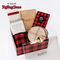 The Lumberjack, a gourmet gift box featuring Hatch Brazilian Coffee, Maple Crunch Chocolate Bar and Gourmet Treats & Sips items. 
