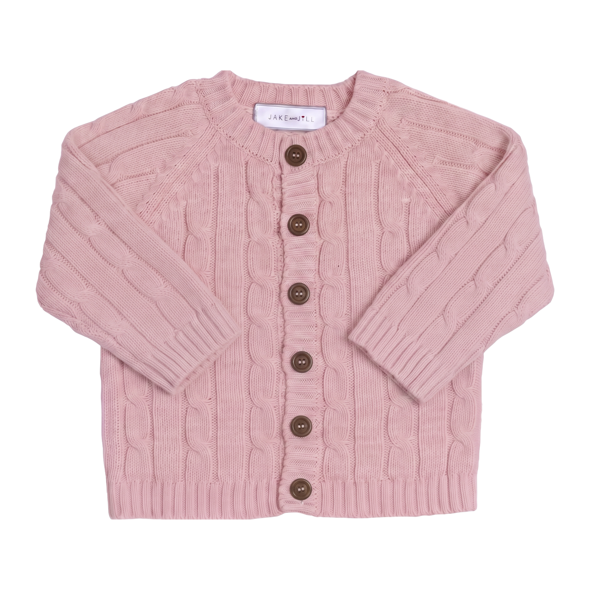 Jake and Jill Pink 100% Cashmere Cardigan