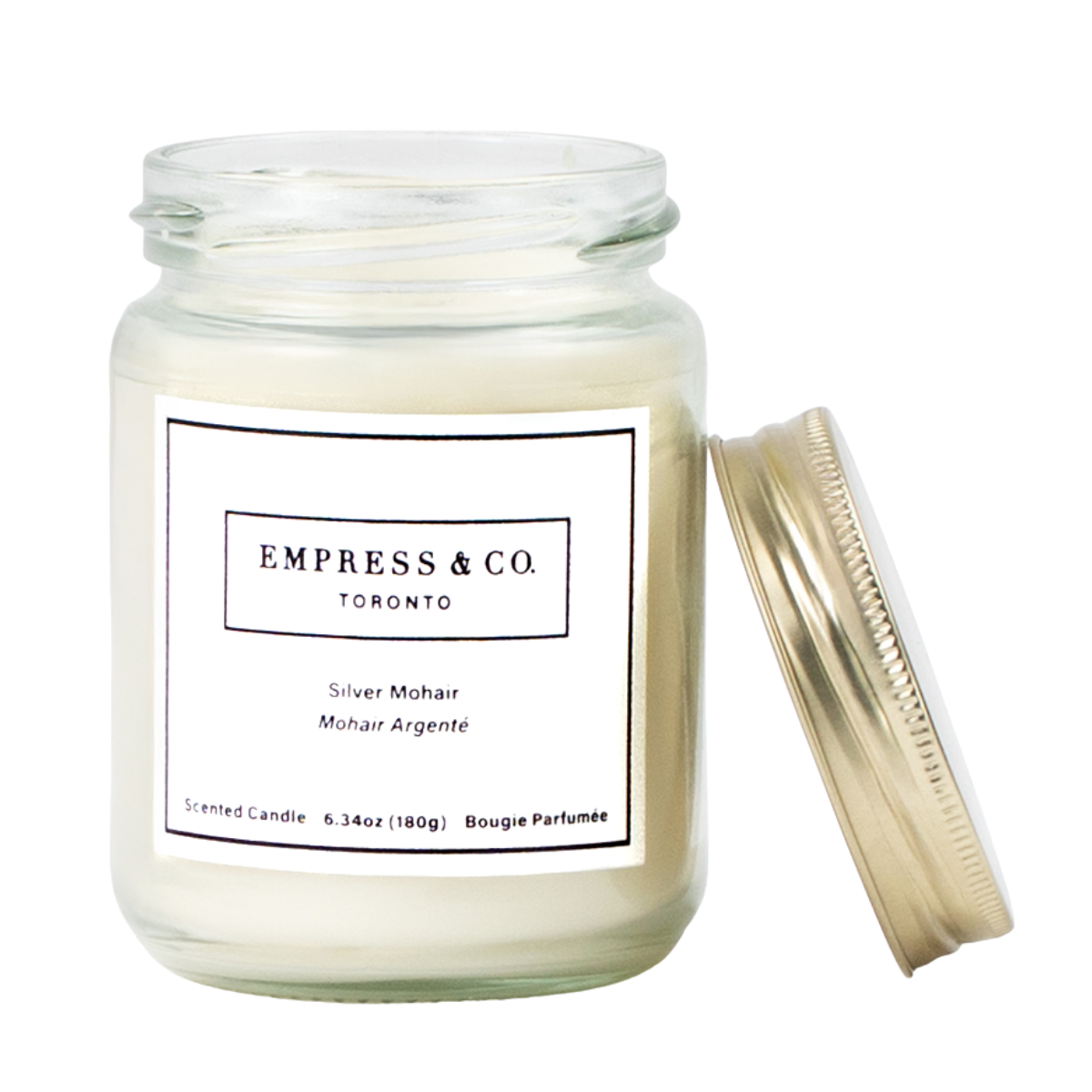 Silver Mohair Candle