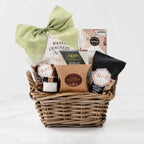 The Stratford, a gourmet gift basket featuring Butterscotch Shorts, Water Crackers and Gourmet Cheese & Charcuterie items. 