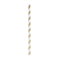 White and Gold Paper Straws