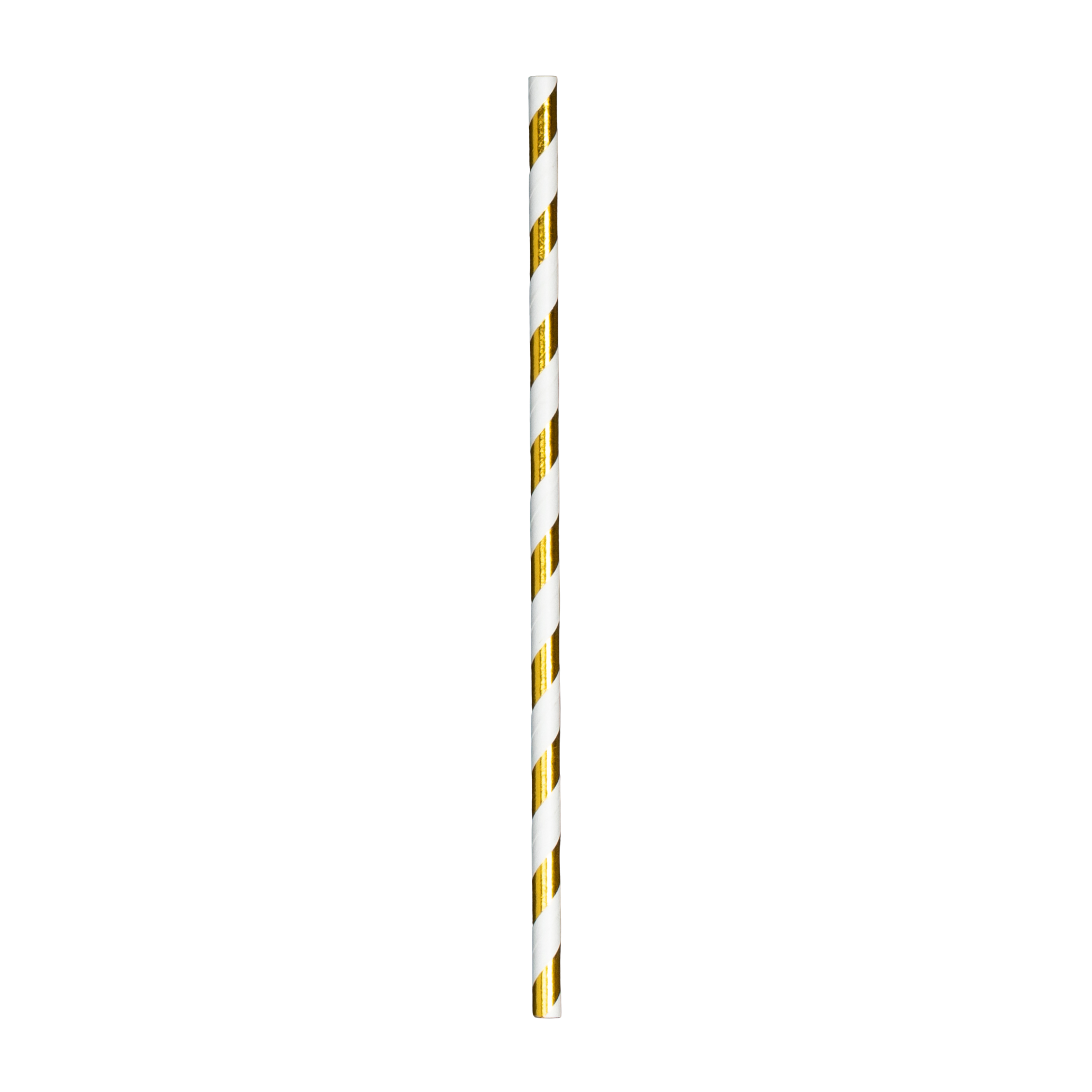White and Gold Paper Straws