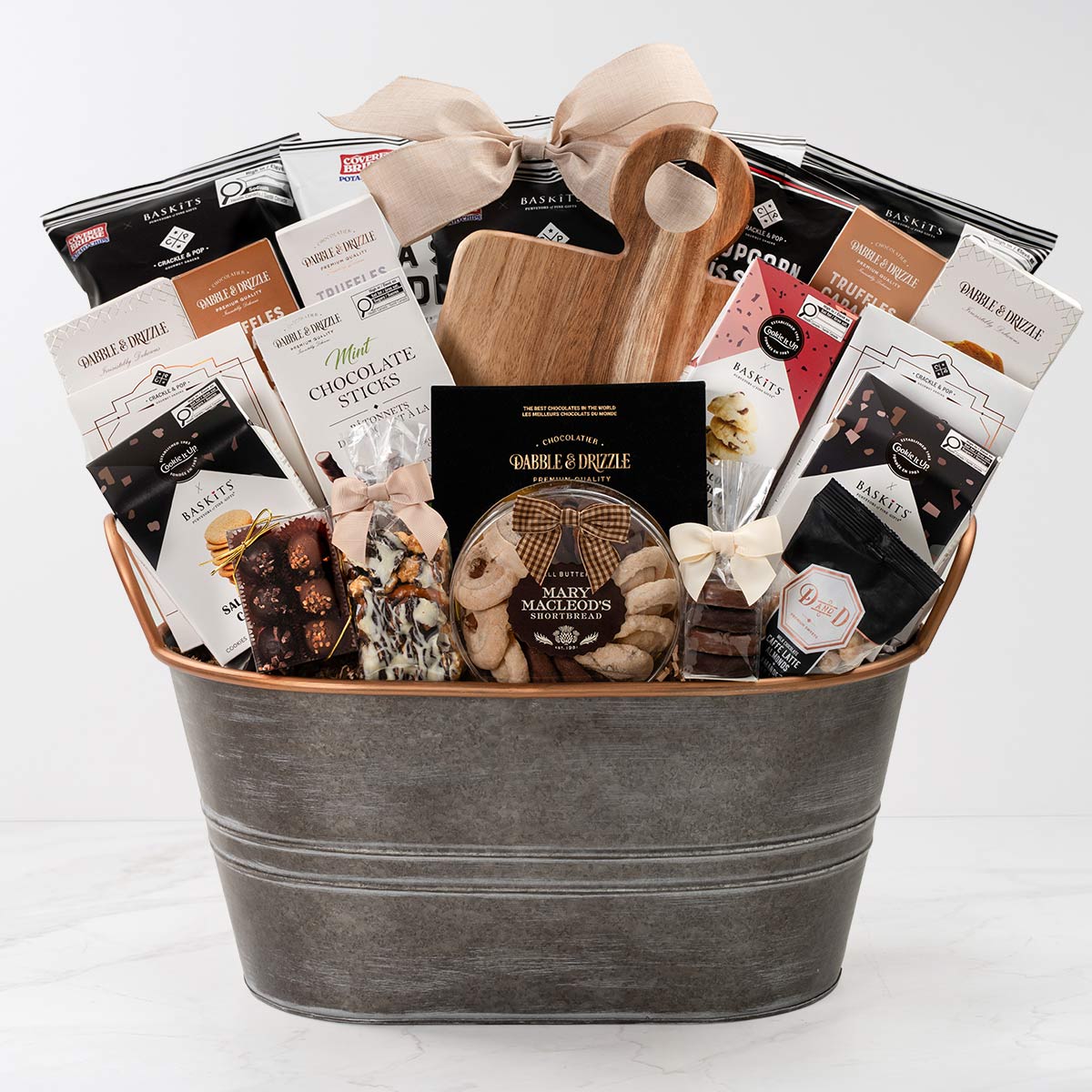 The Tribeca, a gourmet gift  featuring  Coconut Chocolate Truffles, Butter Almond Biscuits and Chocolate & Sweet Indulgence items. 