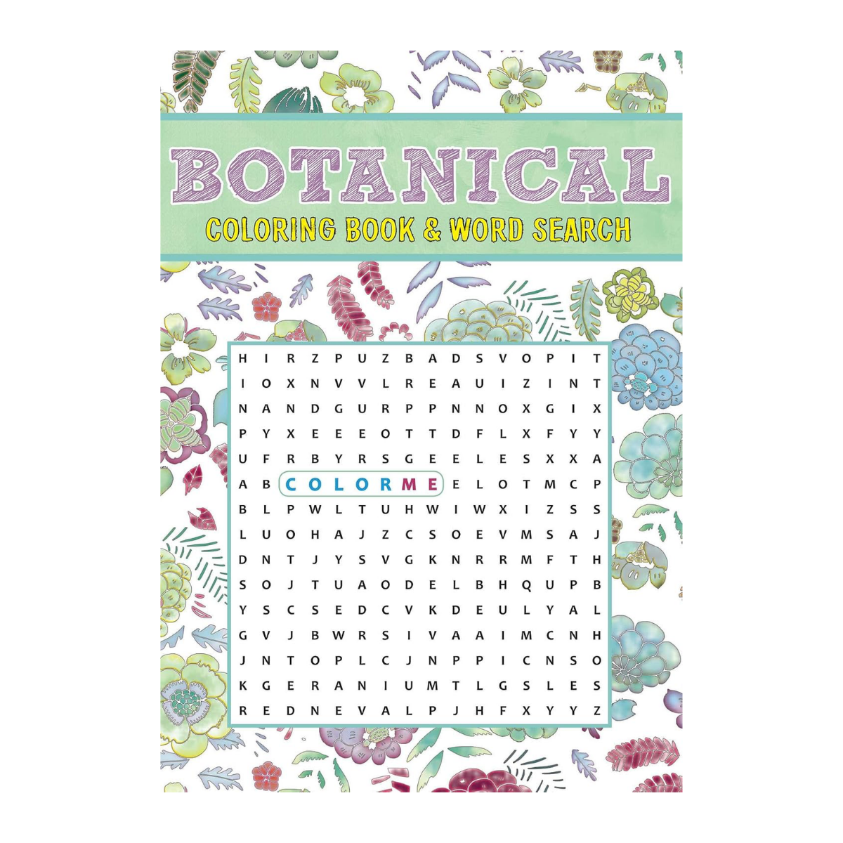 Botanical Coloring Book & Word Search
