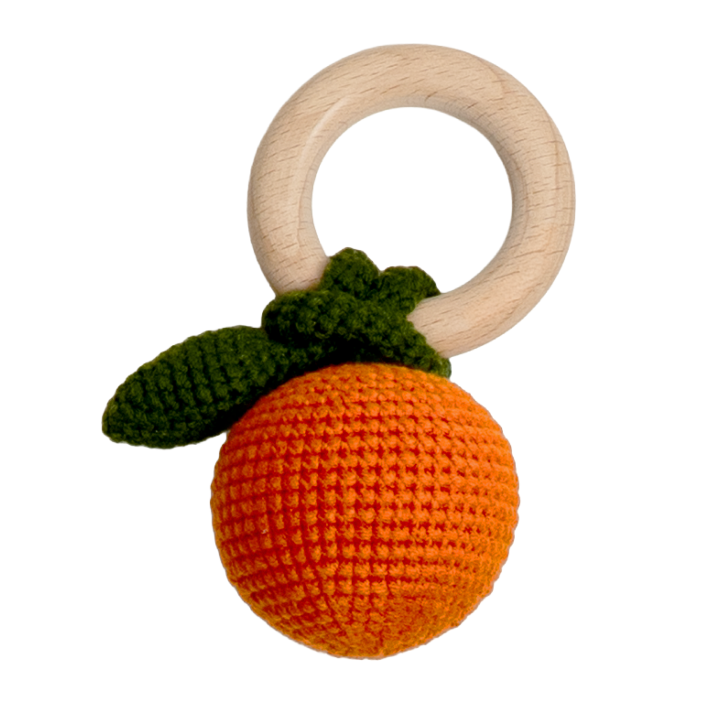 Orange Crochet Teether