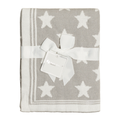 Grey Stars Baby Cable Knit Blanket