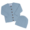 Baby Sweater & Hat Set - Blue