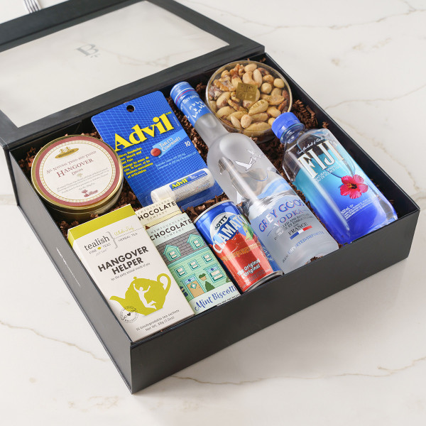 Hangover helper vodka gift box